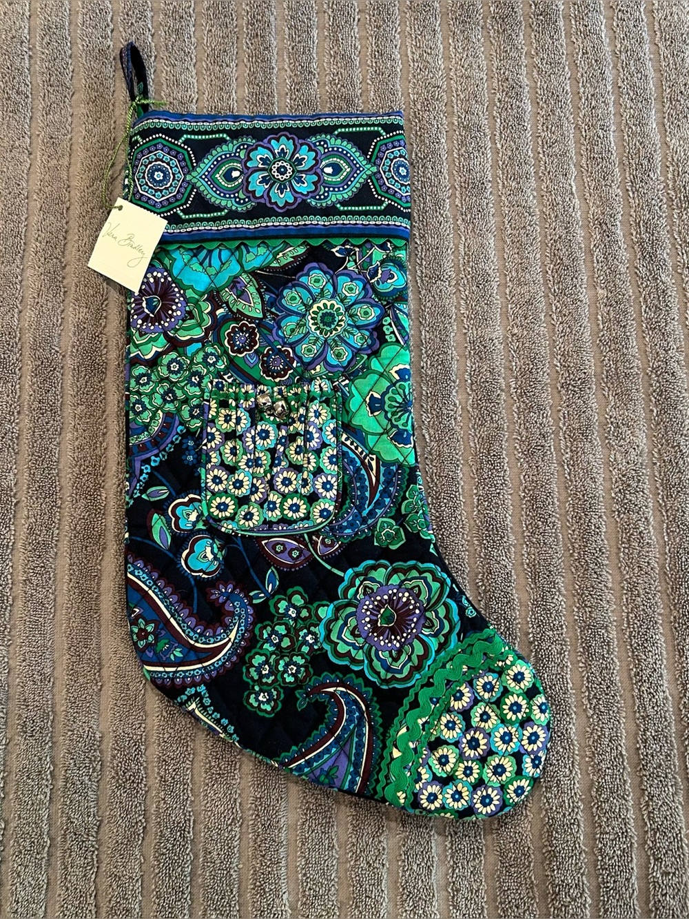 Vera Bradley Christmas Stocking Blue Rhapsody 11062-032